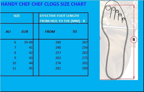 chef_shoes_size chart