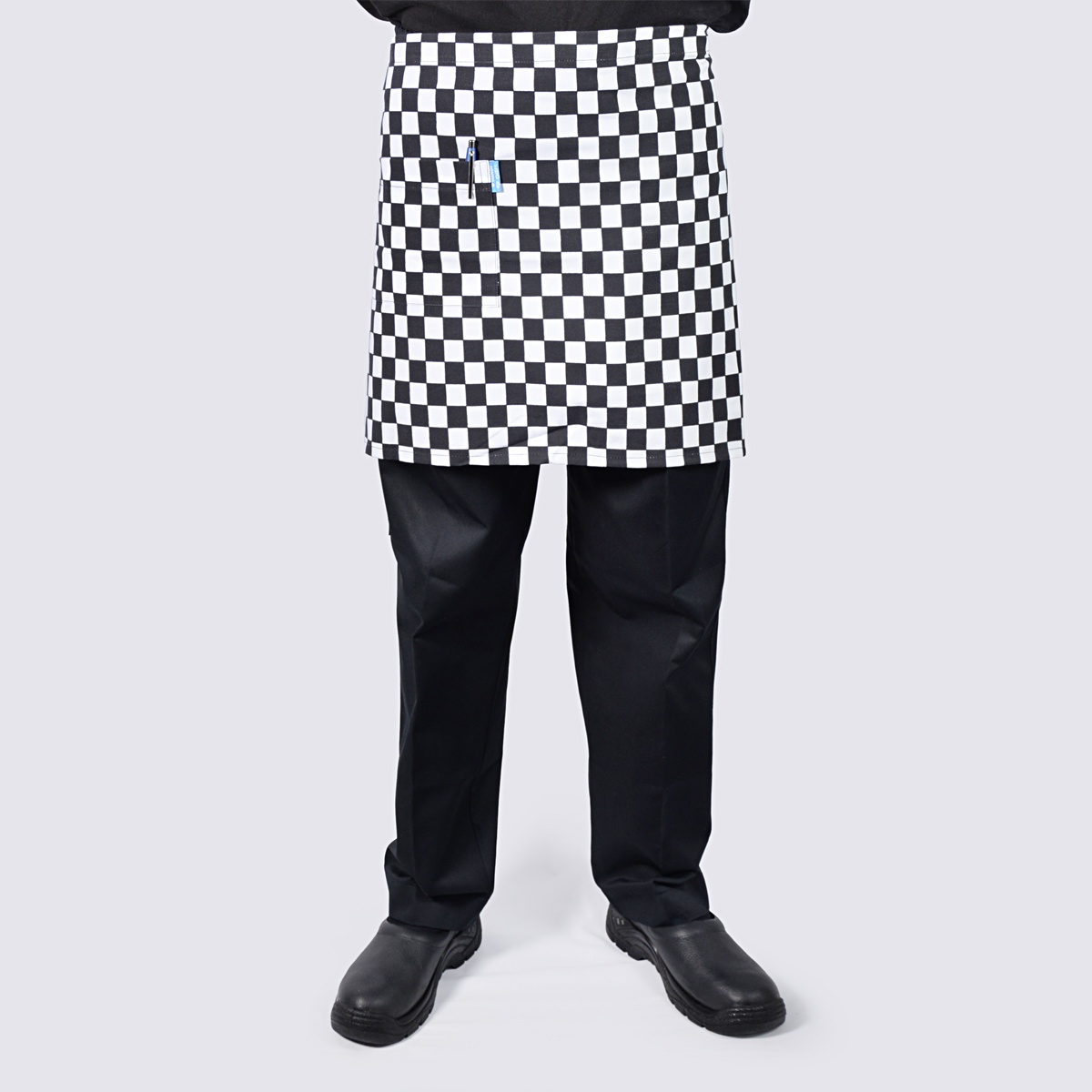B&W Checkered 1/2 Aprons with Pocket
