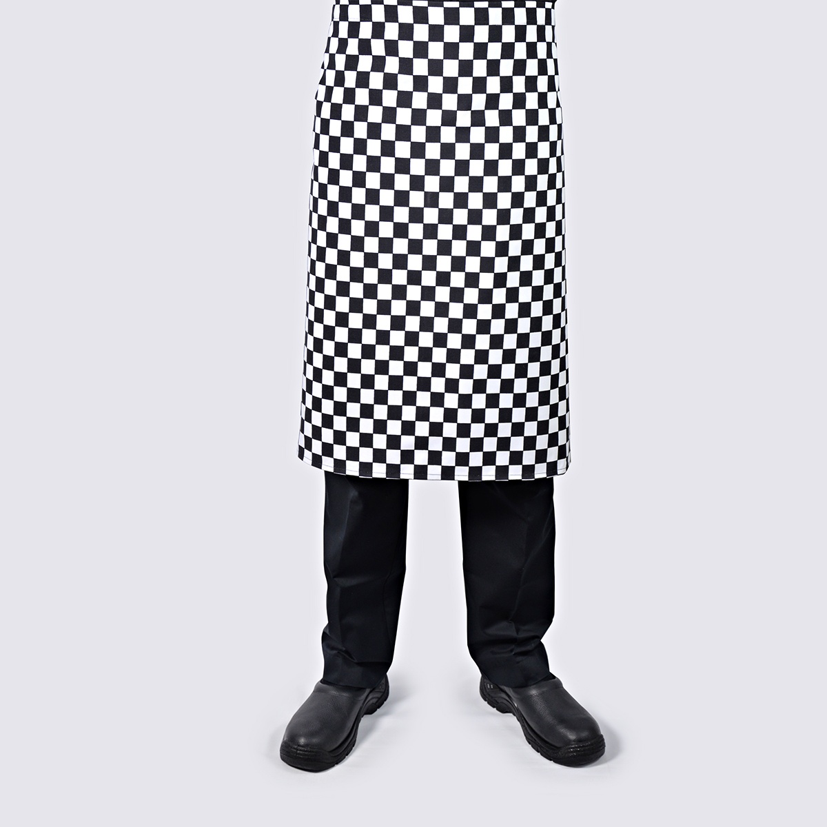 B&W Checkered 3/4 Aprons with no Pocket