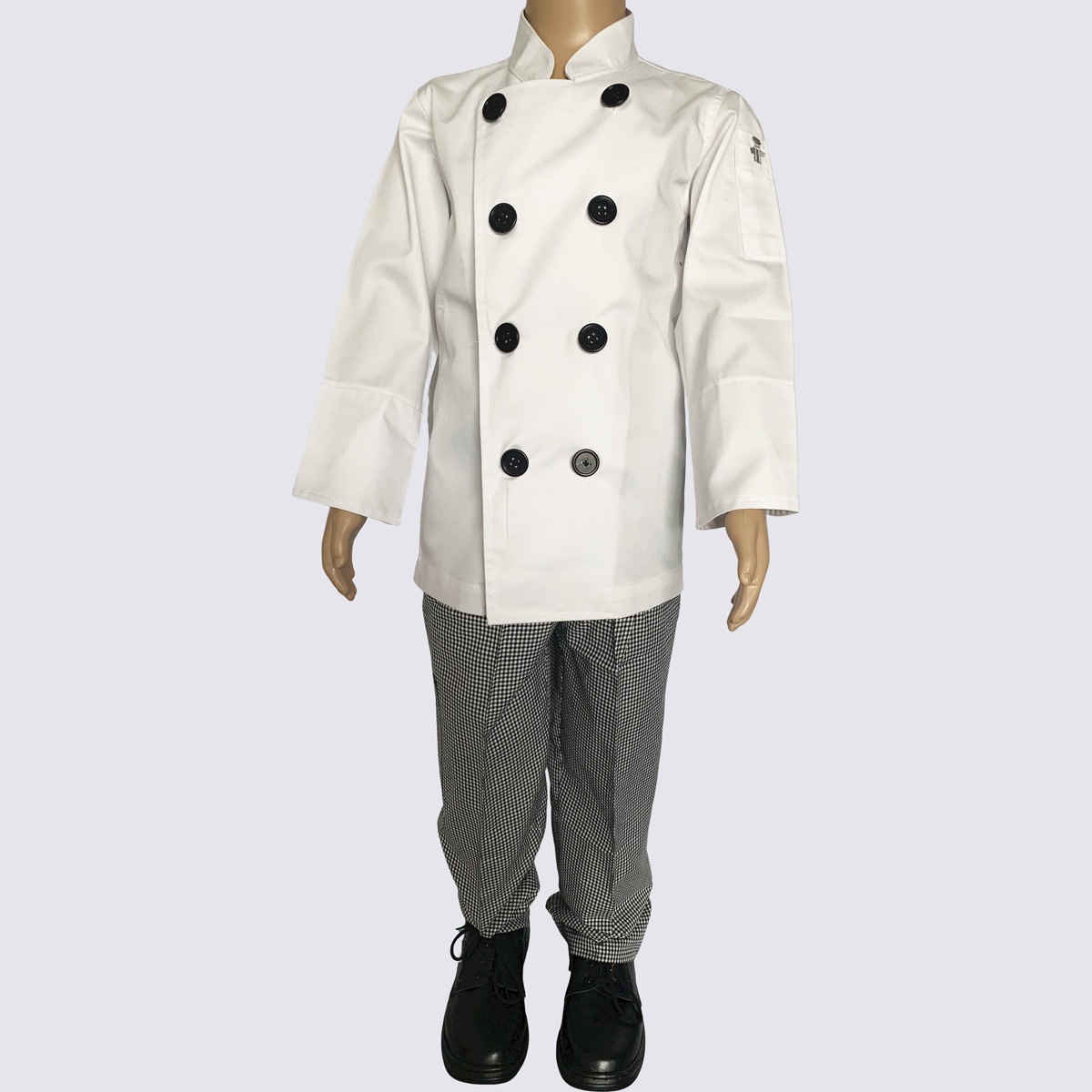 Kids Chef Jacket and Pant Only with Black Buttons ( Apron and Cap not Included)
