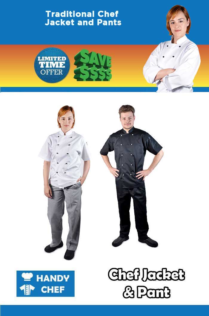 Traditional Chef Jacket and Pants Pack