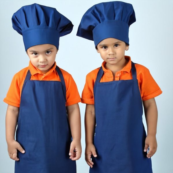 Kids Junior Chef Midnight Blue Aprons Elevate Your Child's Culinary Style