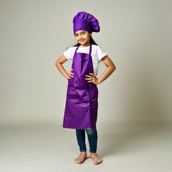 Kids Chef Violet Apron and Chef Hat